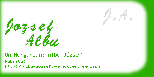 jozsef albu business card