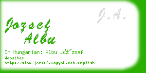 jozsef albu business card